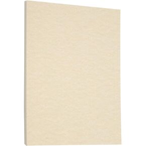 LUXPaper 8.5" x 11" Cardstock | Letter Size | Cream Parchment | 65lb. Cover (120lb. Text) | 50 Qty