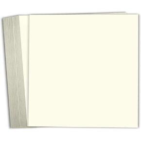 Hamilco Card Stock Scrapbook Paper 12x12 Cream Colored Cardstock 80lb Cover – 25 Pack