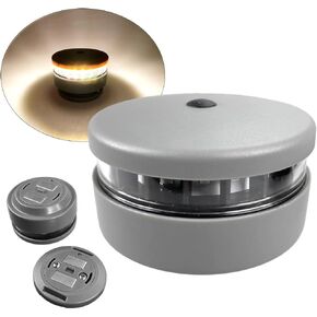 Pactrade Marine Grey Housing Button Navigation Light Various Modes Magnetic Base Surface Mount Black Straps LED AAA Battery Operated IP:67 CE RoHS Certified (Red & Green)