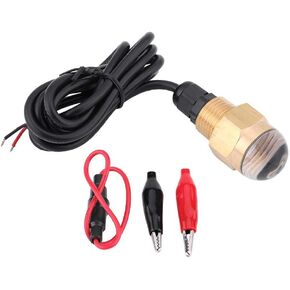 Aramox Drain plug light, Marine Boat 12V Brass Glass Blue LED Underwater Light Lamp Drain Plug1/2" NPT Yacht Accessory