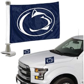 FANMATS 61926 Penn State Nittany Lions Ambassador Car Flags - 2 Pack Mini Auto Flags, 4in X 6in, Perfect for Hood or Trunk