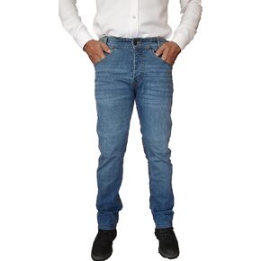 Mens Stretch Denim Jeans Marco Blue with Removable CE Armor Protective Pads for Motorcycle Riding Gear