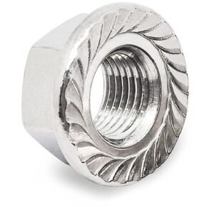 M12 x 1.5mm 304 Stainless Steel Serrated Flange Hex Lock Nuts,Non-Slip Lock Flange Nuts(10pcs)