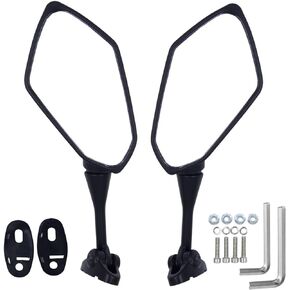 Motorcycle Convex Mirrors-Motorcycle Rear View Mirrors Compatible with 2008-2012 Ninja 250, CBR 600 F4 F4I CBR600RR CBR1000RR CBR300R CBR500R CBR900 CBR919 CBR929 CBR954 VTR1000
