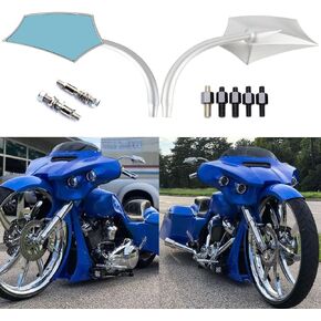 JMTBNO Universal 8MM 10MM Motorcycle Mirrors Rear View Black Compatible with Street Bike Sports Bike Chopper Cruiser Touring