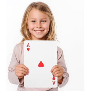 Giant Playing Cards 8x11 Inches Jumbo Playing Cards - 10 Times Jumbo Size Cards for Casino Card Game and Casino Theme Party Decorations (54 Cards)