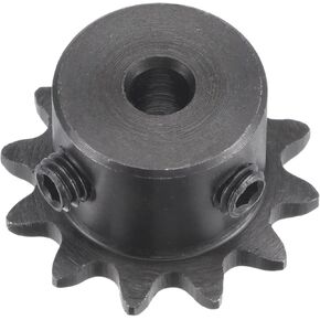 ضرس دوار uxcell 12 سن من النوع B، 25 سلسلة، حبلا واحد 1/4 بوصة، تجويف 5 مم من أكسيد الكربون الأسود C45 من الفولاذ الكربوني مع مجموعة براغي لـ ISO 04C in Kuwait