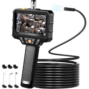 كاميرا المنظار مع الضوء، كاميرا Rivulet Borescope مع كابل شبه صلب بطول 16.4 قدم، 4.3 بوصة HD 1080P مع 8 مصابيح LED قابلة للتعديل، كاميرا فحص مقاومة للماء IP67، كاميرا نطاق محمولة للسوير، 3 أدوات in Kuwait