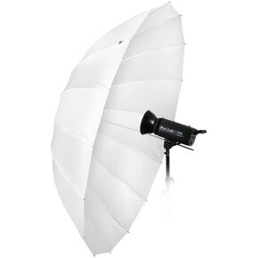 Fotodiox Pro 72in Parabolic Shoot-Through Umbrella - 16-Rib Translucent Photographic Umbrella
