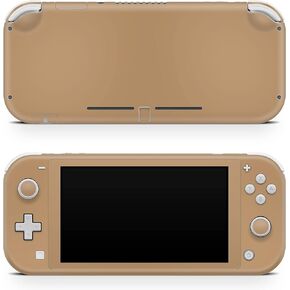 TACKY DESIGN Solid color Brown, Cream and Beige skin Compatible with Nintendo switch lite skin, Compatible with switch lite cover Vinyl 3m decal Cute Full wrap sticker (Brown)