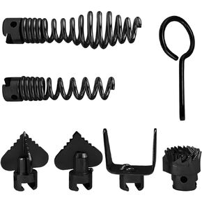 Drain Cleaner Combination Cutter Head Set, Cutter Head for Dredging, 7pcs 16mm Manganese Steel Drain Cleaner Machine Combination Cutter Head Set for Pipeline Dredging Machine