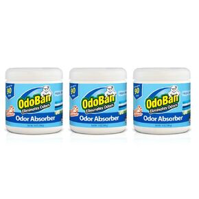 OdoBan Solid Odor Absorber Eliminator for Home and Small Spaces, Fresh Linen Scent, 14 Ounces Each, 3-Pack