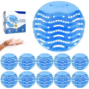 Urinal Screens Deodorizer (10-Pack), Urinal Screen Anti-Splash With Easy Fit & Multiple use, Urinal Screen Cakes for Toilet,Bathroom,Restaurants,Offices,Schools,Hotels