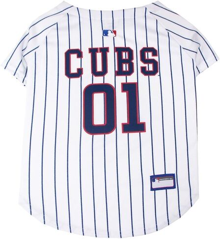 جيرسي MLB للكلاب والقطط - جيرسي البيسبول Chicago Cubs للحيوانات الأليفة، مقاس متوسط. in Saudi Arabia