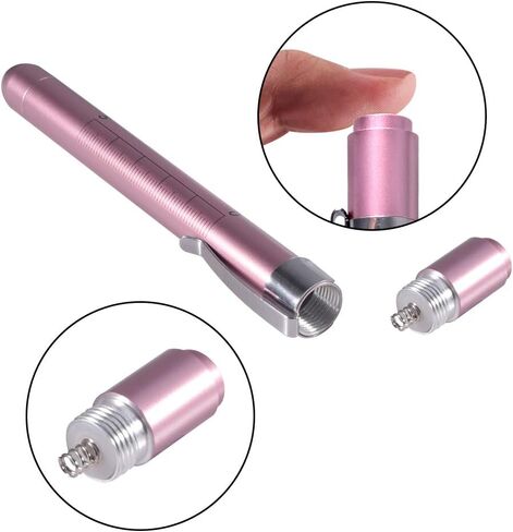 Aokin Pen Light with Pupil Gauge, Reusable LED Penlight Medical for Doctor Nurse Diagnostic etc, White Light, Purple and Teal in Saudi Arabia