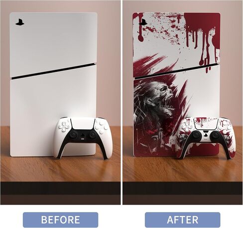 مجموعة ملصقات PlayVital الكاملة لوحدة التحكم الرقمية PS5 Slim (التصميم الأصغر الجديد)، غطاء لاصق من الفينيل لوحدة التحكم PS5 وسماعات الرأس ومحطة الشحن وجهاز التحكم عن بعد للوسائط - زهرة الكرز المتساقطة in Kuwait