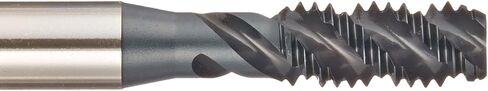YG-1 - F4423 F4 Series Vanadium Alloy HSS Spiral Flute Tap, Steam Oxide, Round Shank with Square End, Bottoming Chamfer, 1/4"-28 Thread Size, H3 Tolerance in Saudi Arabia