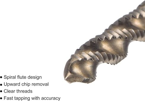 uxcell Spiral Flute Thread Tap M2 x 0.4, Metric Cobalt HSS (High Speed Steel) Titanium Plated Machine Threading Tap H2 Tolerance Grade in Saudi Arabia