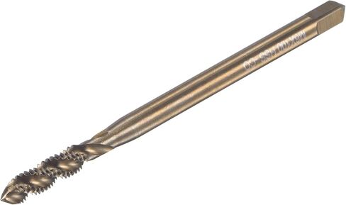 uxcell Spiral Flute Thread Tap M2 x 0.4, Metric Cobalt HSS (High Speed Steel) Titanium Plated Machine Threading Tap H2 Tolerance Grade in Saudi Arabia