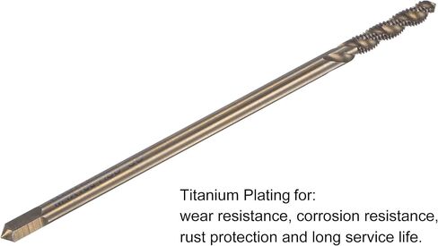 uxcell Spiral Flute Thread Tap M2 x 0.4, Metric Cobalt HSS (High Speed Steel) Titanium Plated Machine Threading Tap H2 Tolerance Grade in Saudi Arabia
