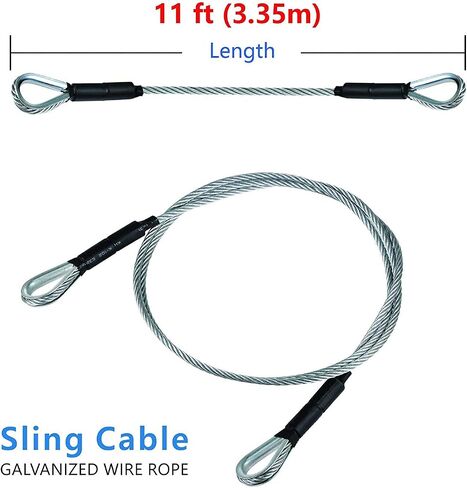 CTSC Zip Line Sling Cable, Wire Rope, 8/11/14 Foot, 3/16In (8 Foot) in Saudi Arabia