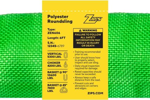 Zip's Endless Loop Round Slings (10 ft Green) in Saudi Arabia