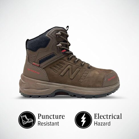 New Balance Calibre Composite Toe Men's Industrial & Construction Boots, Chocolate, Size 10.5, Wide, Comfortable and Lightweight Work Boots for Men in Saudi Arabia