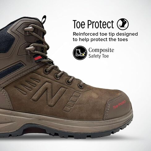 New Balance Calibre Composite Toe Men's Industrial & Construction Boots, Chocolate, Size 10.5, Wide, Comfortable and Lightweight Work Boots for Men in Saudi Arabia
