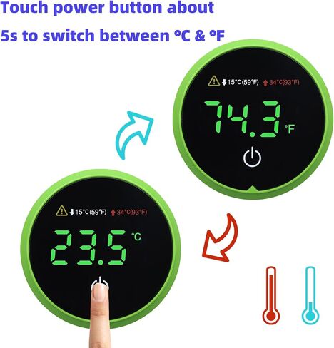 Fish Tank Thermometer Alarm Aquarium Temperature Guage LED Aquarium Thermometer Monitoring Tool Mini Digital Mini Terrarium Tank Turtle Tank Tropical Digital Thermometer Accurate LED Display to ±0.9℉ in Saudi Arabia