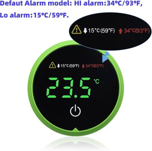 Fish Tank Thermometer Alarm Aquarium Temperature Guage LED Aquarium Thermometer Monitoring Tool Mini Digital Mini Terrarium Tank Turtle Tank Tropical Digital Thermometer Accurate LED Display to ±0.9℉ in Saudi Arabia