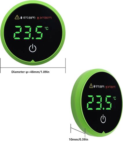 Fish Tank Thermometer Alarm Aquarium Temperature Guage LED Aquarium Thermometer Monitoring Tool Mini Digital Mini Terrarium Tank Turtle Tank Tropical Digital Thermometer Accurate LED Display to ±0.9℉ in Saudi Arabia