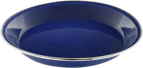 10" Enamel Camping Plates - 12 Pack Metal Camping Plates with Blue Enamel Finish - For Camping, Hiking & Picnics in Saudi Arabia
