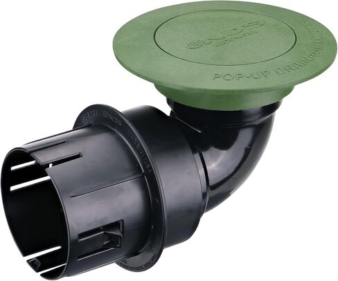 NDS 322G* Pop-Up Drainage Emitter with Elbow, fits 3-Inch Sewer and Drain Pipe, Works with Drainage Systems Including Catch Basins and Channel Drains, Green in Kuwait