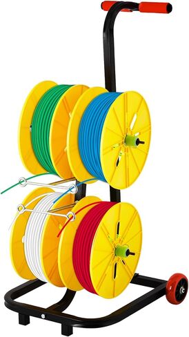 موزع الكابلات 4 لفائف سلك موزع العلبة مع عجلات، موزع الأسلاك الصخرية، يحمل بكرات كابل واحدة in Kuwait