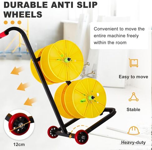 موزع الكابلات 4 لفائف سلك موزع العلبة مع عجلات، موزع الأسلاك الصخرية، يحمل بكرات كابل واحدة in Kuwait