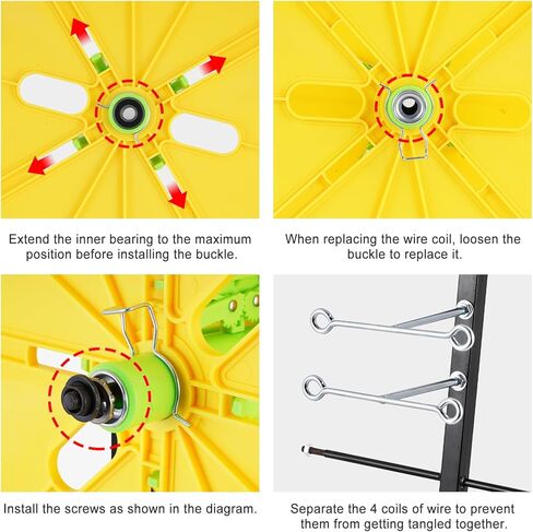موزع الكابلات 4 لفائف سلك موزع العلبة مع عجلات، موزع الأسلاك الصخرية، يحمل بكرات كابل واحدة in Kuwait