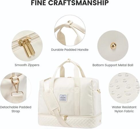 حقيبة سفر من LOVEVOOK، حقائب عطلة نهاية الأسبوع مقاس 18 بوصة للنساء مع حجرة للأحذية، حقيبة حمل سعة 35 لترًا طوال الليل مع حقيبة أدوات الزينة، وحقيبة من القماش الخشن للصالة الرياضية مع جيب مبلل، وحقائب مستشفى للعمل والتسليم in Kuwait