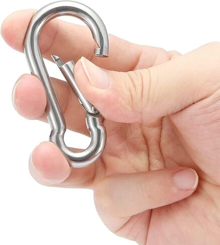 WIQUE 4 Inch Stainless Steel Carabiner Spring Snap Hook - 304 Stainless Steel Heavy Duty Clips,Set of 4 in Saudi Arabia