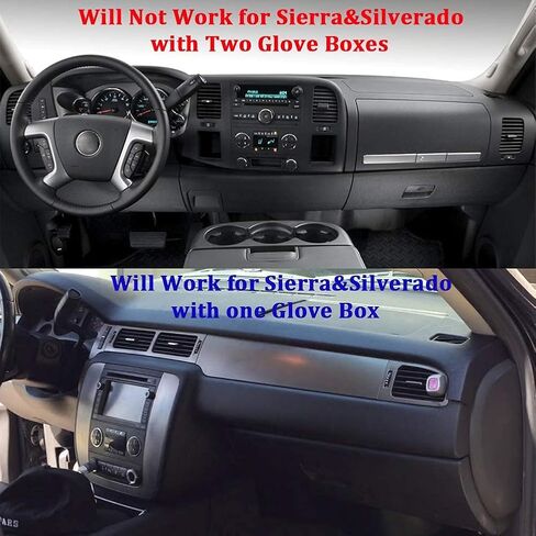 Dashboard Cover Dash Mat Fit for 2007-2014 Chevy Chevrolet Tahoe Suburban,2007-13 Chevy Avalanche Silverado 1500 2500 3500 LTZ /2007-13 GMC Sierra SLT Denali,2007-14 GMC Yukon XL (Beige) in Saudi Arabia