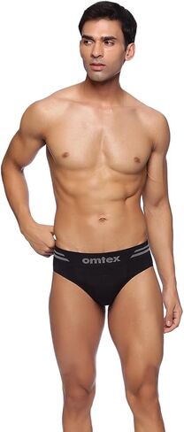 ملابس داخلية رياضية للرجال بدون خياطة على شكل حرف V قابلة للتمدد مع جيب على شكل كأس، مثالية للتمرين والرياضة ملابس داخلية سريعة الجفاف ماصة للرطوبة أسود - مقاس XX-Large in Kuwait