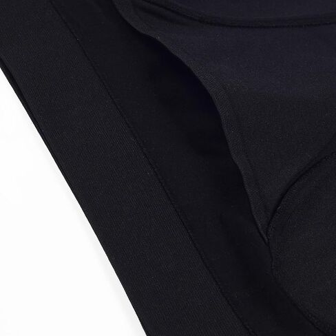 ملابس داخلية رياضية للرجال بدون خياطة على شكل حرف V قابلة للتمدد مع جيب على شكل كأس، مثالية للتمرين والرياضة ملابس داخلية سريعة الجفاف ماصة للرطوبة أسود - مقاس XX-Large in Kuwait