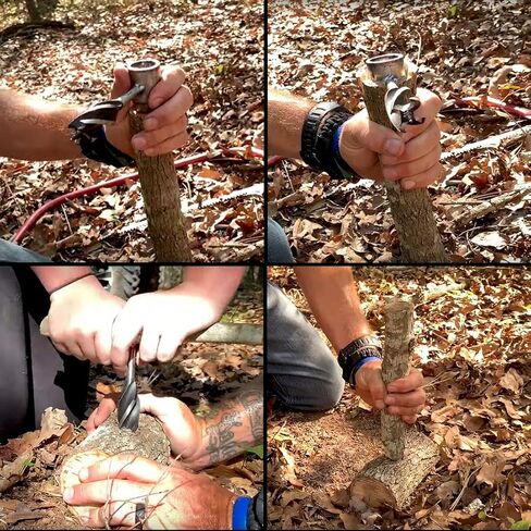 أداة Shawn With The Wild Settlers Wrench Ultimate Bushcraft - صانع أوجير العين سكوتش وصانع الوتد لصناعة الأدغال والحرف الخشبية والبقاء في الهواء الطلق - بناء هياكل لا حدود لها - أداة EDC متعددة مع غمد in Kuwait