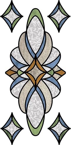 InHome NH2424: ملصق زجاجي ملون ميريدان أزرق 17. 35 × 9 بوصة in Kuwait