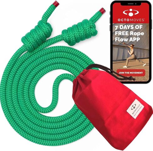 Flow Rope Exercise Rope with Training Modules – High-Performance, Double-Braid Workout Rope Handcrafted in Europe – Adjustable-Length Training Ropes Fitness in Saudi Arabia