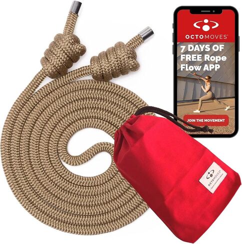 Flow Rope Exercise Rope with Training Modules – High-Performance, Double-Braid Workout Rope Handcrafted in Europe – Adjustable-Length Training Ropes Fitness in Saudi Arabia