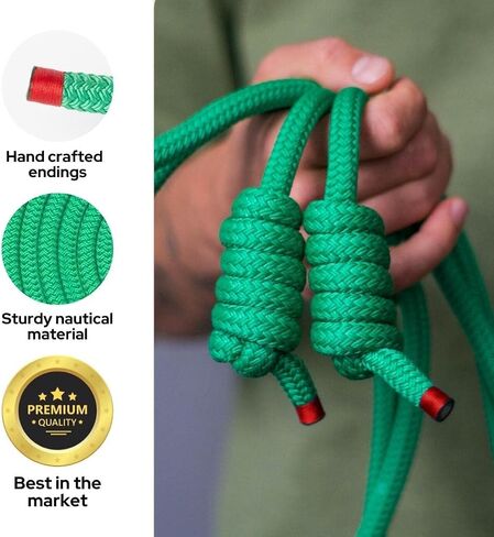 Flow Rope Exercise Rope with Training Modules – High-Performance, Double-Braid Workout Rope Handcrafted in Europe – Adjustable-Length Training Ropes Fitness in Saudi Arabia