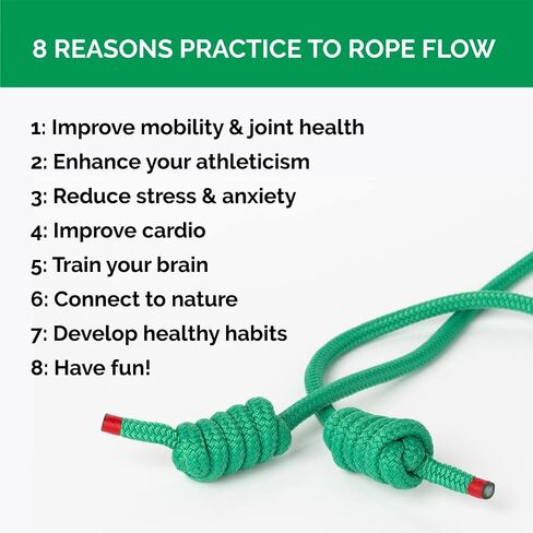 Flow Rope Exercise Rope with Training Modules – High-Performance, Double-Braid Workout Rope Handcrafted in Europe – Adjustable-Length Training Ropes Fitness in Saudi Arabia