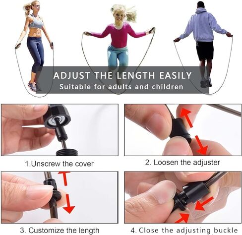 2 Pack Workout Jumping Rope,Adjustable Skipping Rope,Weighted Jump Rope for Men,Jumprope for Fitness Women,Cuerda Para Saltar Ejercicio,Speed Rope,Kids Jump Ropes for 8-12,Adults Boxing Jump Rooe in Saudi Arabia
