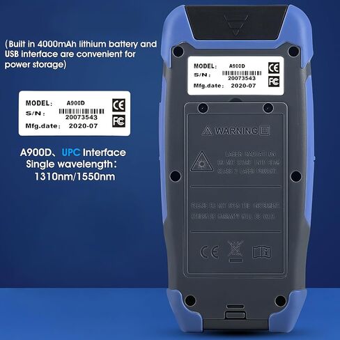 OTDR A-900D UPC Interface 9 في 1 جهاز اختبار الألياف البصرية متعدد الوظائف 60KM 24/22dB مع محول SC/FC/ST/LC مدمج OPM OLS 1310 1550nm LED RJ45 Tester VFL 10km in Saudi Arabia