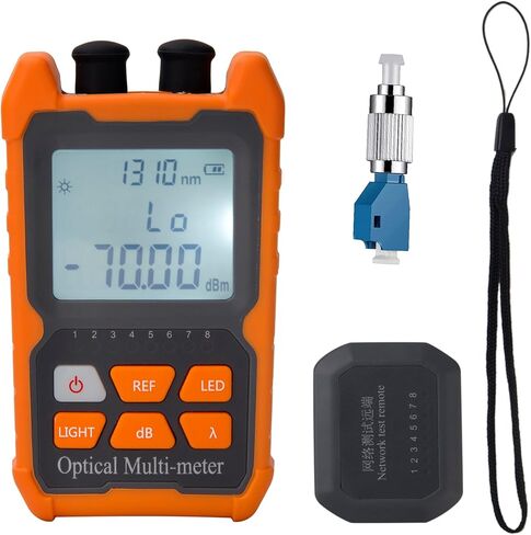 جهاز اختبار الألياف الضوئية المحمول، جهاز قياس طاقة ضوء الألياف FC/SC/ST، واجهة عالمية -70~+6 ديسيبل ميلي واط، محدد موقع الأخطاء البصري المدمج بقدرة 2 ميجاوات (OPM&VFL) مع محول FC إلى LC قطعة واحدة in Kuwait